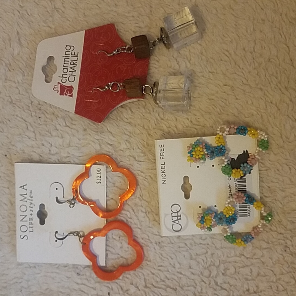 3 Pairs of Earrings
